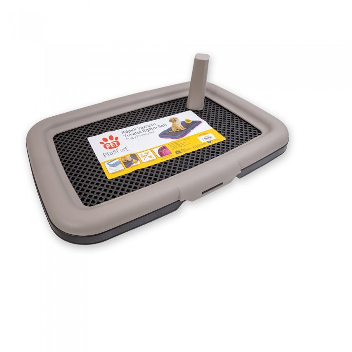 Irak Plast туалет під пелюшку з сіткою для собак (бежевий)