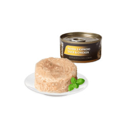 AnimAll вологий корм для собак з качкою та куркою в ніжному желе 85 г