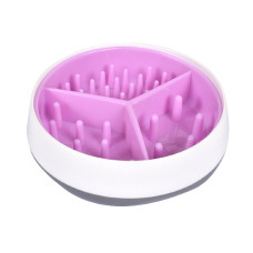 AnimAll пластикова миска 2в1 для повільного годування собак (світло-фіолетова) 600 мл