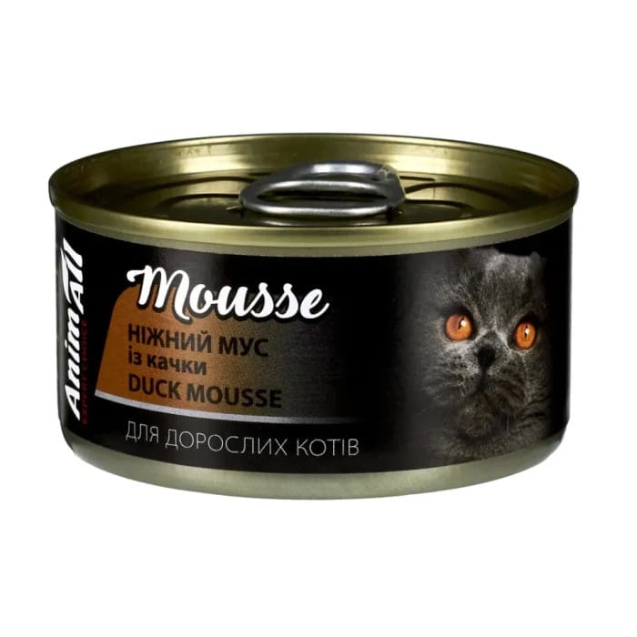 AnimAll Duck Mousse ніжний мус із качки для котів 80 г