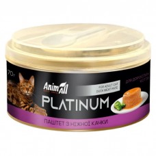 AnimAll Platinum ніжний паштет з качки для котів 70 г 