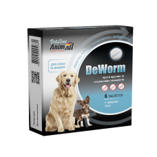AnimAll VetLine DeWorm антигельмінтний препарат для собак і цуценят (0,5 г × 6 табл.)