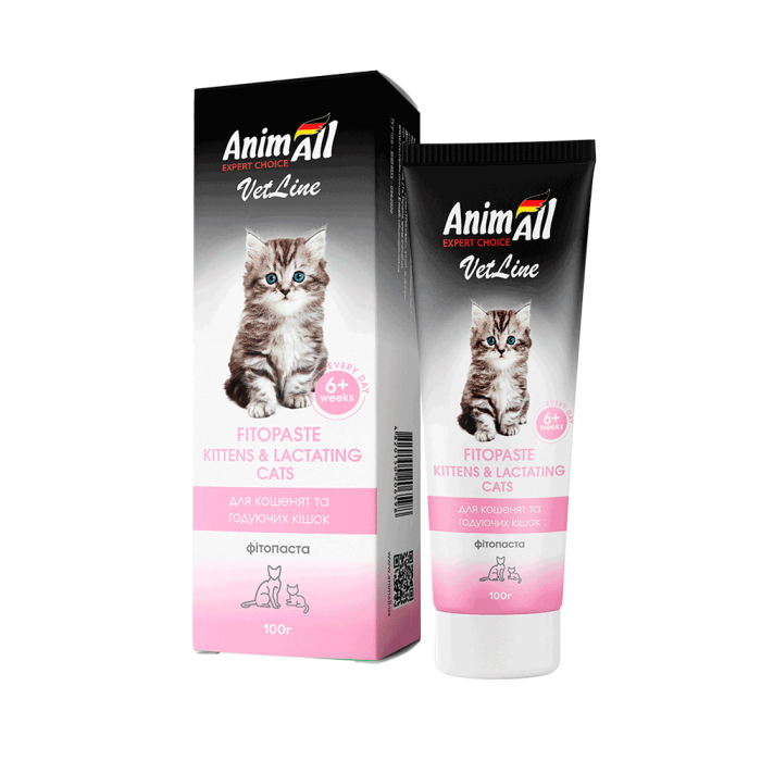 AnimAll VetLine Kittens & Lactating Cats фітопаста для кошенят та годуючих кішок 100 г