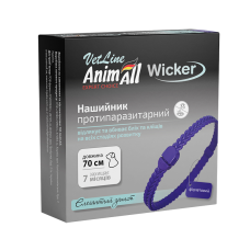 AnimAll VetLine Wicker нашийник протипаразитарний для собак середніх та великих порід (фіолетовий) 70 см