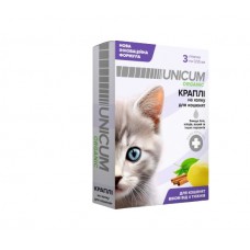 Unicum ORGANIC краплі на натуральній основі для відлякування бліх та кліщів для кошенят (3 піп.)