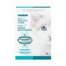 Oven-Baked Tradition Dental Care повністю збалансований беззерновий сухий корм для котів зі свіжого мяса курки.