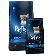 Рефлекс Плюс Повноцінний та збалансований сухий корм для кошенят з лососем 1.5кг