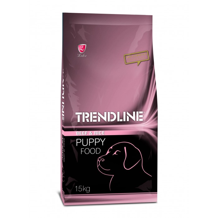 Trendline (Трендлайн) Повноцінний та збалансований сухий корм для цуценят з яловичиною та рисом 15кг.