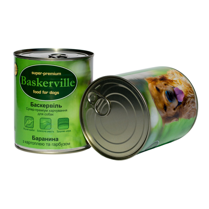Baskerville Консерви для собак Баранина з картоплею та гарбузом 800г