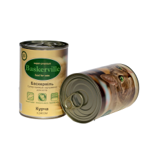 Baskerville Корм для котів Курча з рисом 400г