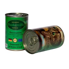 Baskerville Корм для котів Оленина з м'ясом курки 400г