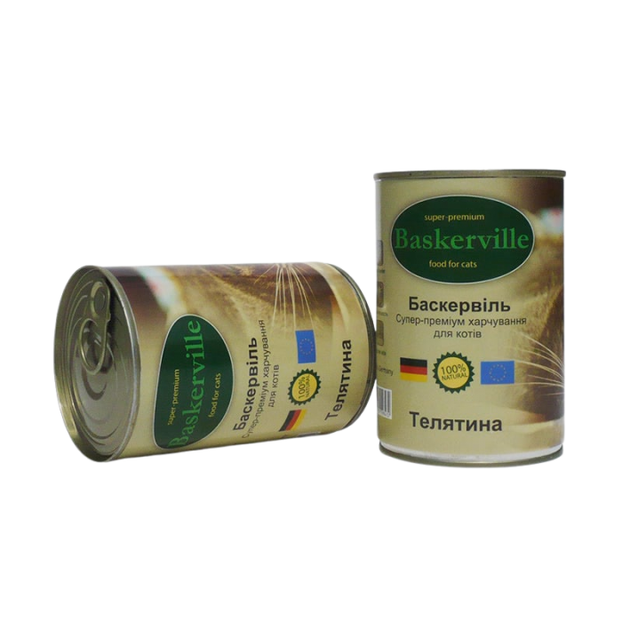Baskerville Корм для котів Телятина 400г