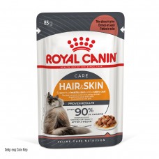 ROYAL CANIN HAIR & SKIN CARE IN GRAVY вологий корм для шкіри та шерсті котів в соусі 85г