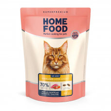Home Food Cat Adult Sterilised Large Breed для котів великих порід "Телятина з лососем та в'яленими томатами" 0,4 кг