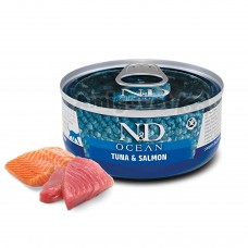 Farmina N&D Ocean Grain Free Cat Adult Tuna & Salmon вологий корм для котів з тунцем і лососем 70 г 