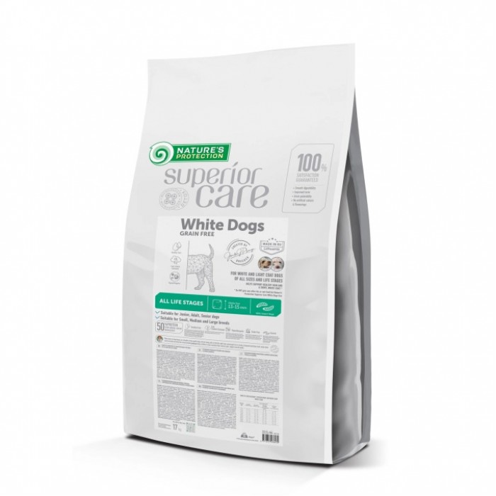 Nature's Protection Superior Care White Dogs Grain Free Insect All Sizes and Life Stages для собак з білою шерстю 17 кг