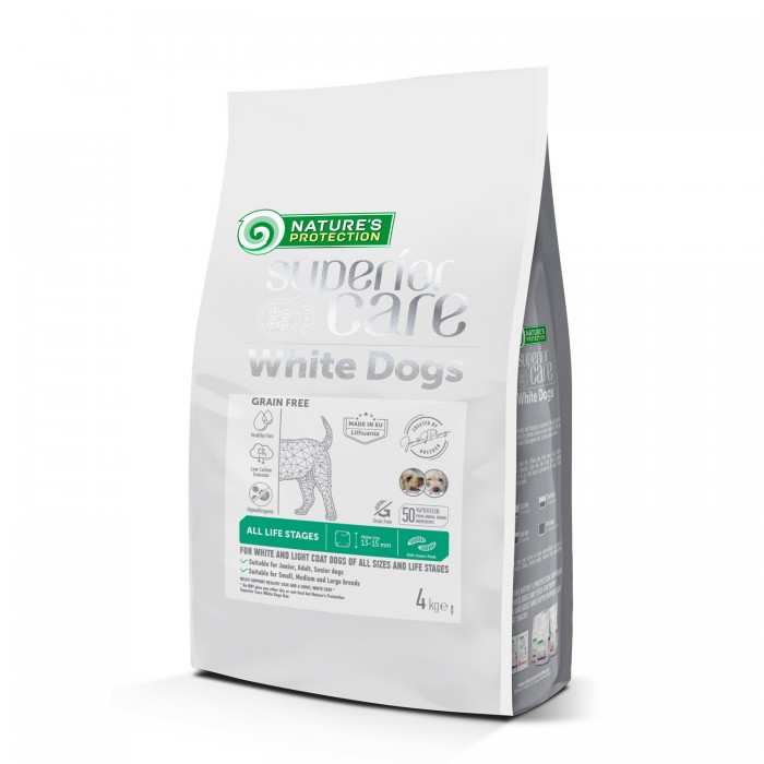 Nature's Protection Superior Care White Dogs Grain Free Insect All Sizes and Life Stages для собак з білою шерстю 4 кг