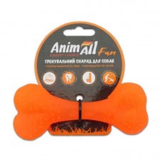 AnimAll Fun іграшка для собак "Кісточка" (помаранчева) 8 см​