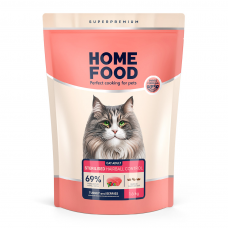 Home Food Cat Adult Hairball Control cухий корм для виведення шерсті у котів "Індичка та ягоди" 1,6 кг