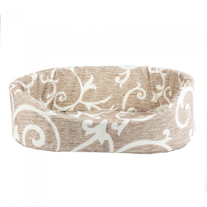 Пухнастики лежак для котів і собак малих порід (бежевий) 44х30х13 см