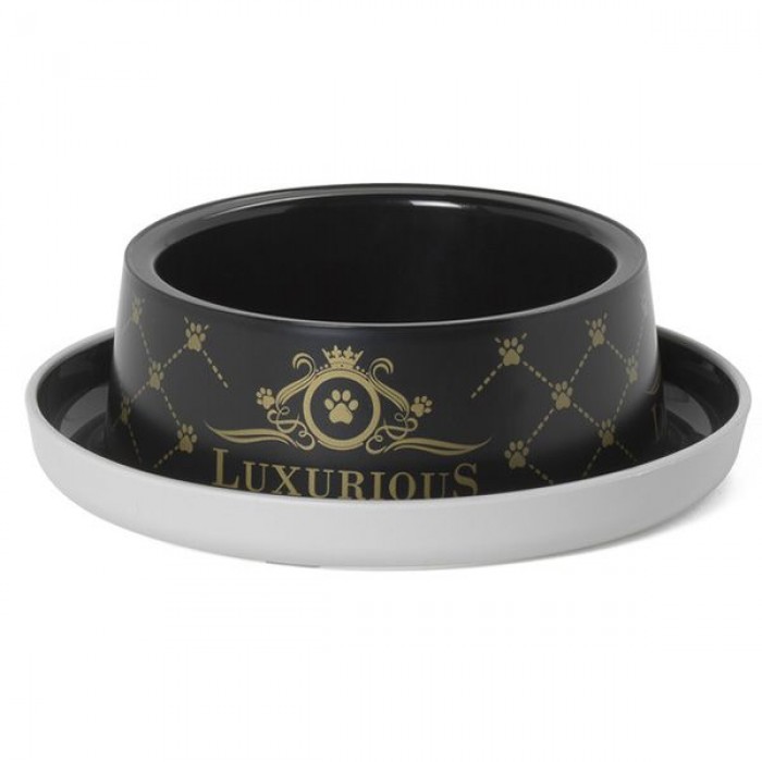 Moderna Trendy Dinner Luxurious миска для котів і собак (чорна) 350 мл