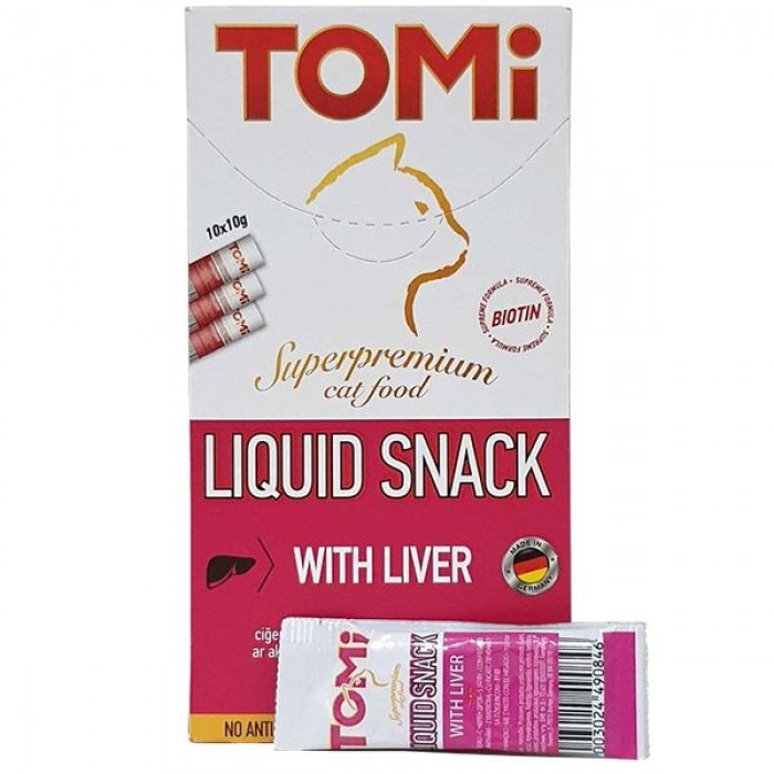 TOMI LIQUID SNACK LIVER & BIOTIN рідкі ласощі для котів з печінкою та біотином 100 г
