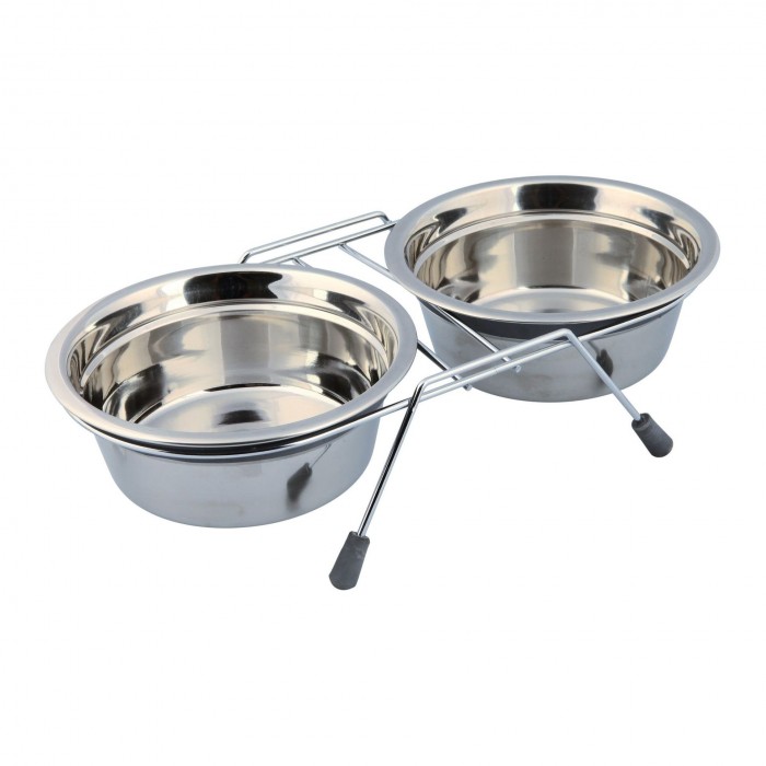 Trixie Eat on Feet металеві миски на підставці для собак 2 шт. 0,9 л/16 см 