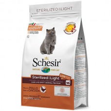 SCHESIR CAT STERILIZED & LIGHT сухий корм для кастрованих та стерилізованих котів з куркою 1,5 кг