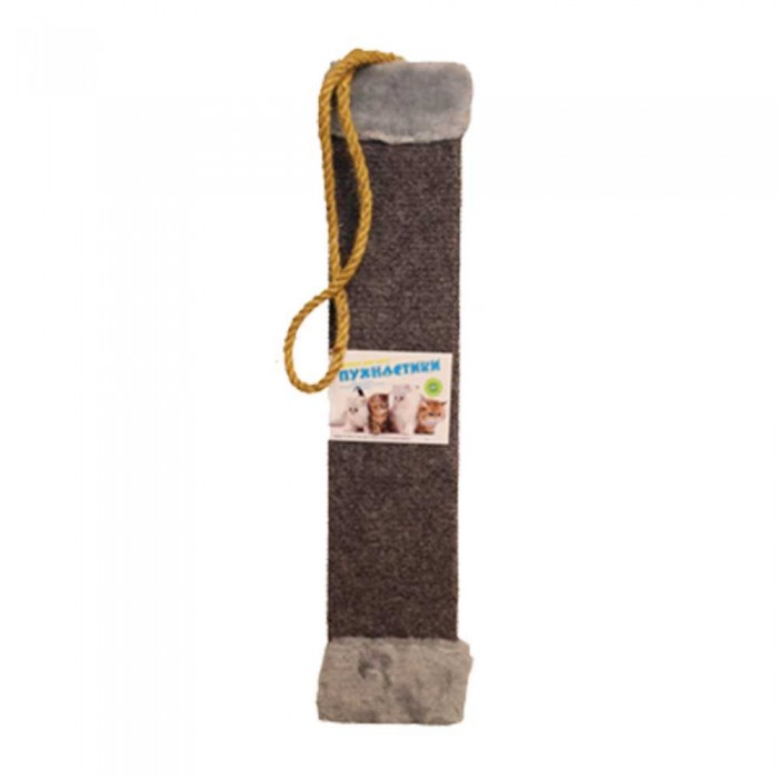 Пухнастики кігтеточка для котів дошка (джут) сіра 50×10 см