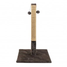 Пухнастики кігтеточка для котів великий стовпчик на підставці (джут) шоколад 80×45 см