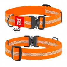 Collar WAUDOG Waterproof нашийник з QR паспортом і металевою фурнітурою для собак XXL
