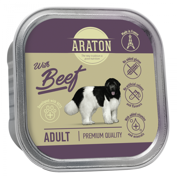 ARATON Adult with beef вологий корм для дорослих собак з яловичиною 150 г