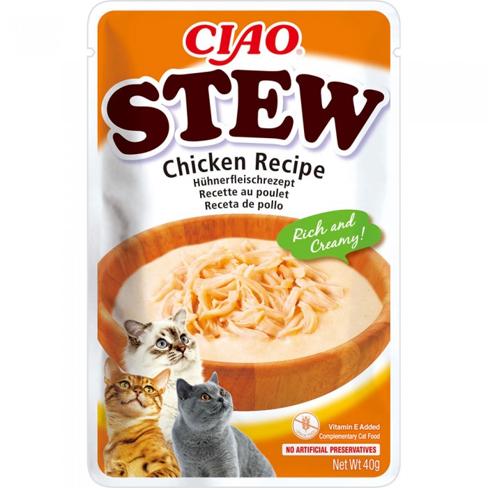 INABA CIAO Stew вологий корм для котів з тушкованою куркою 40 г