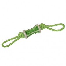 Croci іграшка для собак "Вибуховий рол на мотузці" (зелений) 41х6 см