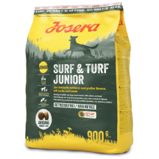 Josera Surf & Turf Junior сухий корм для цуценят середніх та великих порід з лососем та ягням 0,9 кг