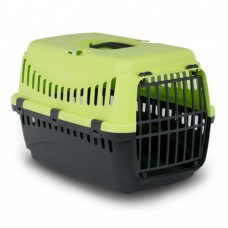 Bergamo Gipsy 2 Large Green переноска з пластиковими дверцятами для котів та собак до 12 кг (зелена)