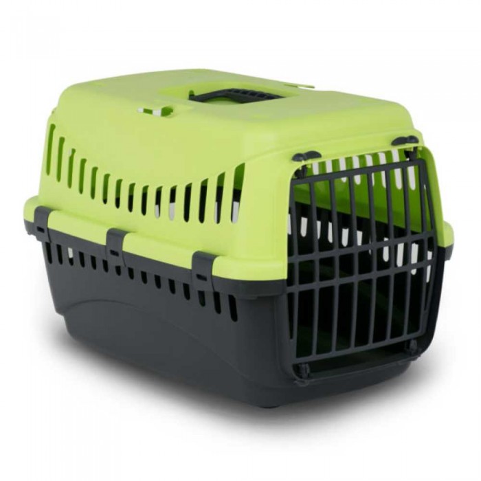 Bergamo Gipsy 2 Large Green переноска з пластиковими дверцятами для котів та собак до 12 кг (зелена)
