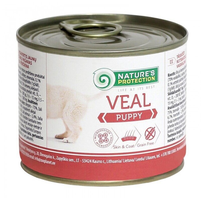 Nature's Protection Puppy Veal вологий корм для цуценят з телятиною 200 г*6шт.