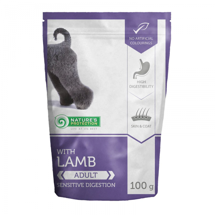 Nature's Protection Sensitive Digestion Lamb вологий корм для собак малих порід з ягням 100 г*12шт