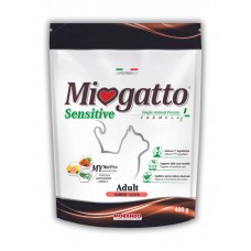 Morando Miogatto Sensitive Monoprotein сухий корм для котів з лососем 400 г
