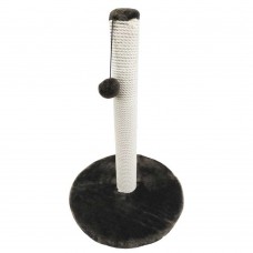 Пухнастики кігтеточка для котів стовпчик на круглій підставці (бавовняна стрічка) шоколад 50×38 см