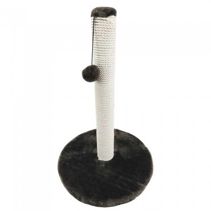 Пухнастики кігтеточка для котів стовпчик на круглій підставці (бавовняна стрічка) шоколад 50×38 см