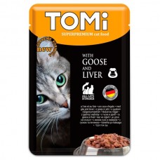 TOMI SUPERPREMIUM GOOSE LIVER вологий корм для котів з гускою та печінкою в соусі 100 г