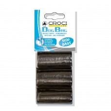 Croci Dog Bag пакети з ручками для прибирання за собаками (чорні) 3 рулони х 20 шт.
