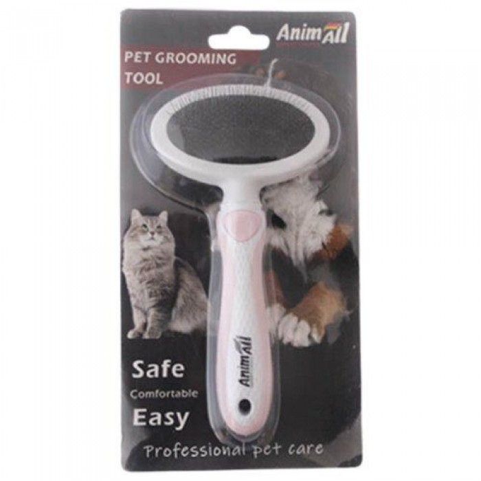 AnimAll Groom пуходерка для собак і котів (рожева)