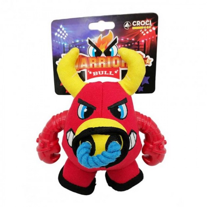 Croci іграшка для собак "Бик - казковий воїн" з пищалкою 18х12х12 см