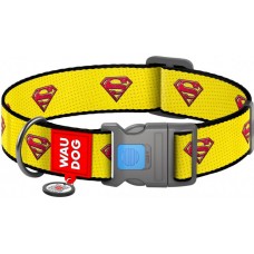 Collar WAUDOG Nylon нейлоновий нашийник "Супермен 2" з QR паспортом для собак XXL