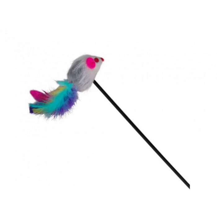 Trixie іграшка для котів "Вудочка з мишею" 50 см