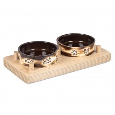 ТМ Природа "Етно" Набір керамічних мисок для котів і для собак дрібних порід 2х200мл