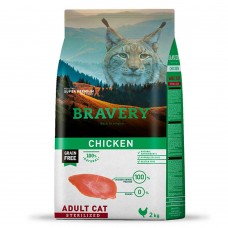 Bravery Chicken Adult Cat Sterilized сухий корм для стерилізованих котів з куркою 2 кг